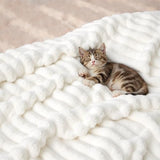 Bedsure GentleSoft King Size Blanket for Bed - Cozy Soft Blankets for Women, Cute Large Bedding Fleece Throws for Girls, Off White, 108x90 Inches Bedsure
