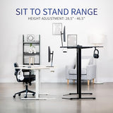 VIVO Electric Corner L-Shaped 47 x 47 in Standing Desk, Memory Height Adjustment, White Top White Frame, DESK-E1L94W VIVO