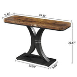 LITTLE TREE Industrial Entryway Console Table, Compact Foyer Hallway Accent Table for Small Space LITTLE TREE