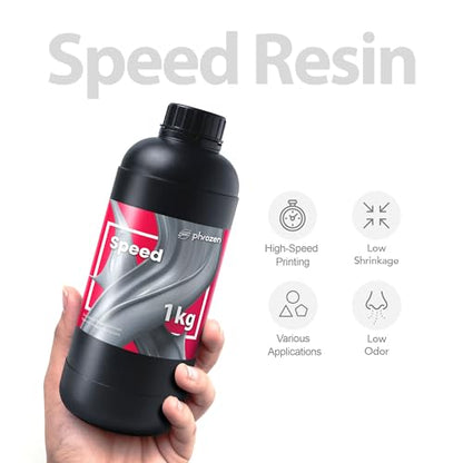 phrozen 3D Printer Rapid Resin [Speed], 405nm LCD UV-Curing Photopolymer Resin, Low Shrinkage, High Precision Printing, Low Odor, Non-Brittle, Easy to Print, and Fast Printing (1KG)