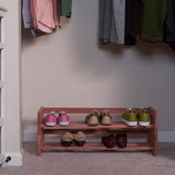 CedarFresh Stackable Cedar Shoe Rack, 29"l x 12"d x 5.5"h Household Essentials