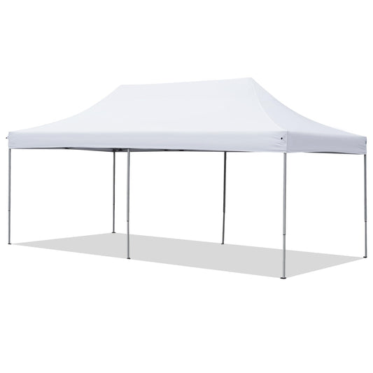 10x20 Ft Pop Up Canopy Tent Wedding Party Patio Gazebo Shelter White