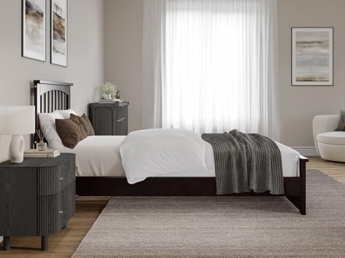 AFI Espresso Becket Twin XL Solid Wood Low Profile Platform Bed with Footboard AFI