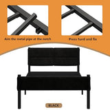 Henshwon Metal Bed Frame,14Inch Twin Size Bed Frame with Storage Space,Heavy Duty Sturdy Mattress Foundation,Easy Assembly,No Box Spring Needed,Black Twin Henshwon
