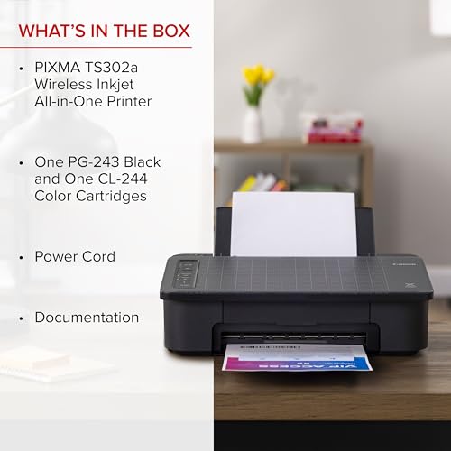 Canon USA PIXMA TS302a Wireless Inkjet Home Printer Canon