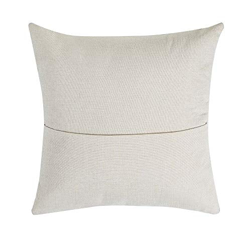 QOMOLANGMA Blank Sublimation Pillow Cover 15.75" x 15.75" Linen Heat Transfer Printing Sublimation Blank Pocket Pillow Case Linen Pillowcase (10PCS) QOMOLANGMA