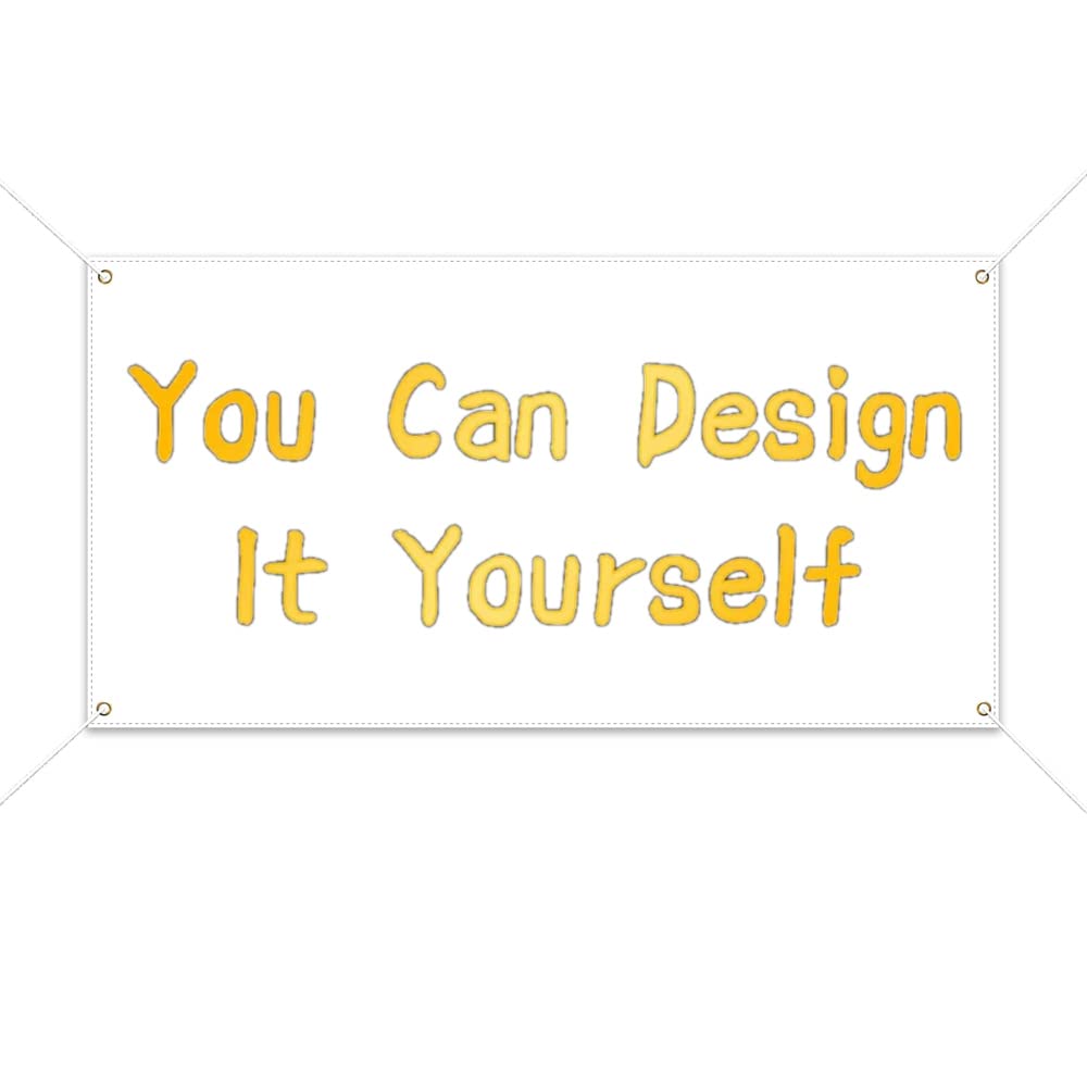 Blank Banners DIY Signs Blank Banner Polyester Oxford Cloth 300D Sublimation Banner with Hanging Rope for Business Office Advertising graffiti Indoor Wall Outdoor White banner (2x4FT 1pack) Jegatoo