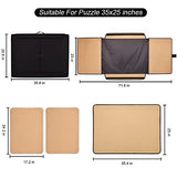 Rekcopu 1500 Pieces Jigsaw Puzzle Board, Portable Puzzle Board, Jigsaw Puzzle Table Board, Puzzle Keeper Puzzle Caddy with Sorting Trays & Detachable Board,Non-Slip Surface, Medium Rekcopu