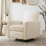 Davinci Penny Recliner and Swivel Glider in Performance Cream Eco-Weave, Water Repellent, Greenguard Gold Certified, CertiPUR-US Certified