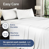 100% Rayon Derived From Bamboo - Bamboo Sheets Twin Size - Cooling Sheets for Twin - Ultra Soft, Breathable & Hotel Luxury Bedding - 1 Flat & 1 Fitted & 1 Pillowcase w/ 16 Inch Deep Pockets - White CGK Unlimited