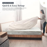 King Size Mattress - 6 Inch Cool Comfort Foam & Spring Hybrid Mattress with Breathable Organic Cotton Cover - Quilted Soft Tight Top - Rolled in a Box - Oliver & Smith OLIVER & SMITH SINCE 1921