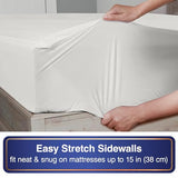 All-in-One Mattress Protector, Zippered Encasement, Water & Stain Resistant, Triple Seal Protection, Twin, White Bed Bug Blocker