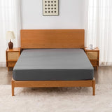 Fitted Sheet King Size - 16 inch Deep Pocket Bed Sheet - Soft Prewashed Microfiber - Breathable, Fade Resistant, Easy Care, 1 King Size Fitted Sheet Only (Dark Grey,King) Ranunculus