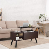 Lifetime Home Lift Top Coffee Table with Hidden Compartment - Modern Living Room Dining Table with Rising Tabletop Lifttop Desk for Apartment, Home, Condo Lifetime Home