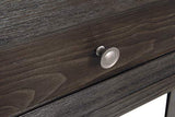 Signature Design by Ashley Todoe Industrial Square End Table with 1 Drawer, 2 Outlets and 2 USB Charging Ports, Dark Gray with Weathered Pine Finish Signature Design by Ashley