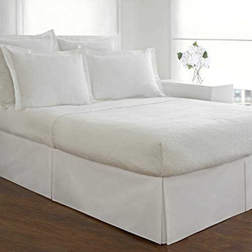 FRESH IDEAS Poplin Tailored Pillow Sham, Euro, 26x26 inches, White FRESH IDEAS