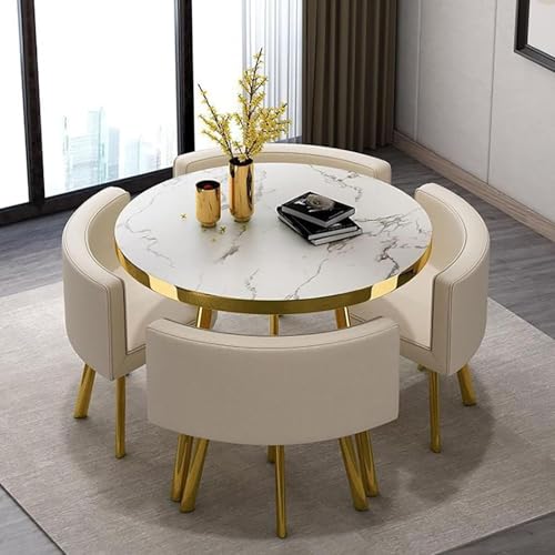 Kitchen Dining Table Set - Simple Small Round Conference Table - #23-70 * 75cm/27.5 * 29.5in OCAZI