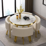 Kitchen Dining Table Set - Simple Small Round Conference Table - #23-70 * 75cm/27.5 * 29.5in OCAZI