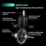 Gaming Office Chair Wheels Replacement — 3″ Heavy Duty Caster Wheels for Desk Chairs, Smooth Rolling Chair Casters, Safe for Hard Floors and Low Carpets, Universal Fit (Set of 5, RGB) BuffMod