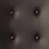 Meco STAKMORE Parson’s Folding Chair Espresso Bonded Leather Finish, 16D x 17W x 33.5H in, Set of 2 MECO