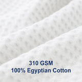100% Egyptian Cotton Duvet Cover Set Queen Size, Waffle Weave Duvet Cover, 600 TC Soft Breathable Luxury Textured Bedding Set for All Season, 3 PCS, 1 Duvet Cover and 2 Pillowcases, White, 90"x90" Zaizaihome