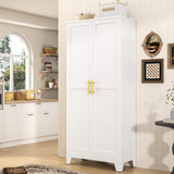 PAOFIN 71" Tall Metal Pantry Storage Cabinet with Doors and 4 Adjustable Shelves, White Kitchen Food Pantry Cabinets, Tall Freestanding Cupboard for Kitchen, Dining Room or Living Room PAOFIN