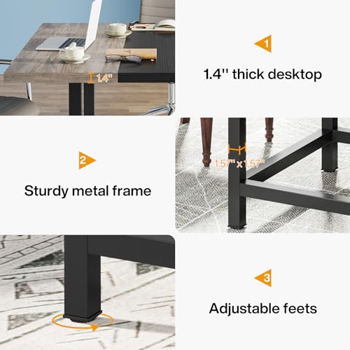 Tribesigns Square Dining Table for 4 People, Farmhouse 39.4"x 39.4"x29.5 “ inches Wooden Kitchen Table, Farmhouse 2 Person Dinning Table for Dinning Room &Small Space Tribesigns