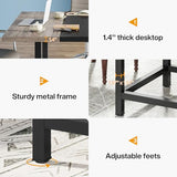 Tribesigns Square Dining Table for 4 People, Farmhouse 39.4"x 39.4"x29.5 “ inches Wooden Kitchen Table, Farmhouse 2 Person Dinning Table for Dinning Room &Small Space Tribesigns