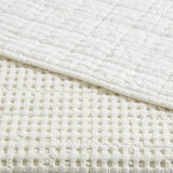 Levtex Home Mills Waffle Full/Queen Quilt Set (88x92in) with 2 Pillow Shams (26x20in) - Cream - Cotton Waffle Full/Queen Size Quilt Bedding Set - Lightweight, Soft, Pre-Washed Levtex Home