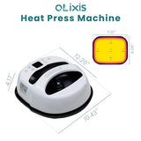 OLIXIS Heat Press Machine for T Shirts, Portable Easy Press Heat Machine with LCD Display, 0-450°F Temp Control, Ideal for Shirt Printing OLIXIS