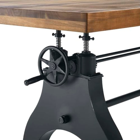 Modway 96" Adjustable Counter/Bar-Height Dining or Conference Table in Black Natural Modway