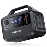 GRECELL Portable Power Station 300W, 230Wh LiFePO4 (LFP) Battery, 1.5hrs Fast Charging, 2 Up to 300W(Peak 600W) AC Outlets, Solar Generator for Outdoor Camping/RVs/Home Use GRECELL