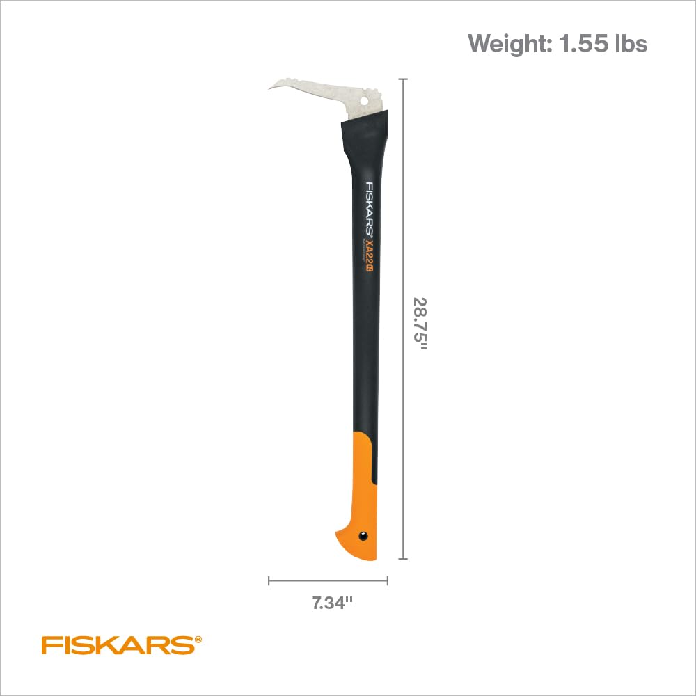 Fiskars 28" Hookaroon Saves Your Back - Lift, Drag, & Load Heavy Rounds of Firewood and Split Wood - Sharp and Lightweight Pick Tool for Logs - Pickaroon Logging Tool - Forestry Tools Fiskars