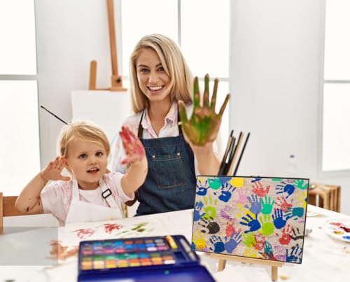 DOMMARE 11 in Painting Easel Stand Wood Tabletop Easels for Canvases, Art, Crafts, Small Wooden Table Top Paint Tripod Station for Kids Adults, Portable Display Photo Picture Sign Holder(2 Pack) DOMMARE