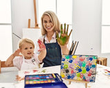 DOMMARE 11 in Painting Easel Stand Wood Tabletop Easels for Canvases, Art, Crafts, Small Wooden Table Top Paint Tripod Station for Kids Adults, Portable Display Photo Picture Sign Holder(2 Pack) DOMMARE