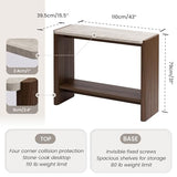 SUNBURY Modern Console Table with Faux Marble Top, 43 Inches Entryway Console Table with Open Shelf, Sofa Table Behind Couch for Hallwa, Living Room, Entrance SUNBURY