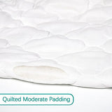 Crib Mattress Protector Sheets Fitted Waterproof Crib Mattress Pad Cover, Noiseless & Machine Wash 100% Absorbent Crib/Toddler Mattress Protector Sheet Quilted, White, 52" x 28" Biloban