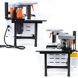 DNYSYSJ 110V Edge Bander Machine Woodworking Portable Edge Banding Bander Double-Side Glue Banding Width 10-59mm for Arc & Straight Edges DNYSYSJ