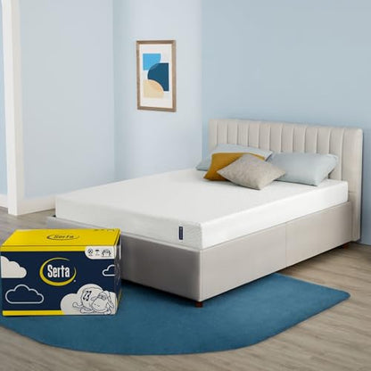 Serta - 7 inch Cooling Gel Memory Foam Mattress, Twin Size, Medium-Firm, Supportive, CertiPur-US Certified, 100-Night Trial - for Ewe, White