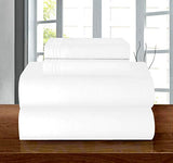 Elegant Comfort Luxury 1500 Premium Hotel Quality Microfiber 4-Piece Sheet Set - Wrinkle Resistant, All Around Elastic Fitted Sheet, Deep Pocket up to 16", Twin/Twin XL, White Elegant Comfort