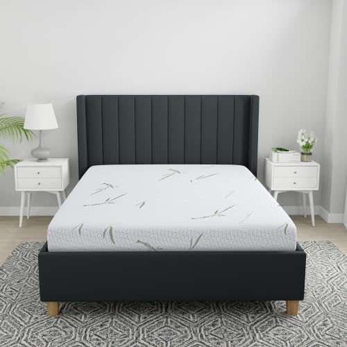 8 Inch Queen Size Hybrid Memory Foam Mattress - Mattress in a Box for Bunk Bed, Trundle Bed, RV Mattresses,Dual Layer Gel Infused & Bamboo Cover, Medium-Firm Support, CertiPUR-US Certified (Queen) Luxizawmlinium