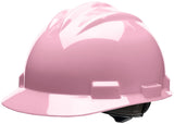 Bullard 3-Rib S61 Cap Style Safety Hard Hat with 4-Point Ratchet Suspension and Cotton Brow Pad, Light Pink Bullard