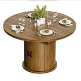 CABZOON 47-63in Extendable Round Dining Table for 4-8 Modern Round Kitchen Table Circle Dining Table with 2-Tier Storage Shelf, Space Saving Expandable Wood Oval for Living Room Walnut CABZOON
