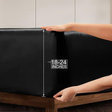 Vonty Satin Sheets Extra Deep Pocket King Size Sheets - Cooling & Silky Satin King Sheets Set with 18-24 Inch Deep Pocket, Black Satin Bed Sheets Fit Up to 24" Deep Matress - 4 Piece Vonty