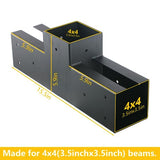 Wilkblck Woodwork Pergola Kit - Elevated Wood Stand T Brackets - Modular Sizing Pergola Brackets Hardware for 4 x 4 Lumber, 2 Pack Wilkblck