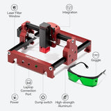 Mini Laser Engraver for Beginner, Woxcker S1 1.6W Laser Engraver Machine Portable No Need Installation 130mm x 130mm Bed Size 0.05 Laser Spot for DIY, Wood, Acrylic, Leather, Leaf Woxcker