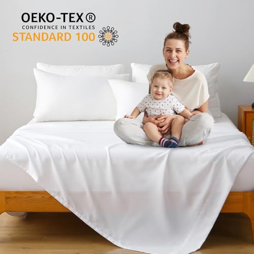 Lavisun Full Flat Sheet, 1 Pack White Full Bed Sheet Only - Brushed Microfiber Top Sheets for Hotel, Dorm, Ultra Soft & Breathable - Wrinkle-Free - Easy Care - Single Flat Sheet Lavisun