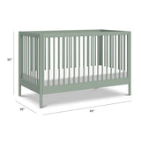 Davinci, Birdie 3-in-1 Convertible Crib, Light Sage, Easy Assemble, Greenguard Gold Certified DaVinci