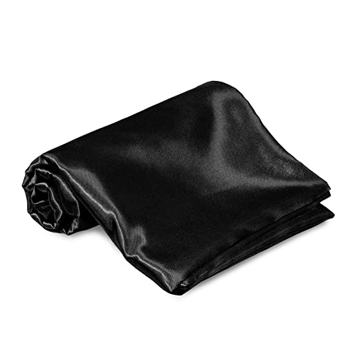 Homiest Black Satin King Flat Sheet, Silky Bedding Top Sheet for King Mattress, Luxury & Ultra Soft Single Bed Sheet Sold Separately Homiest