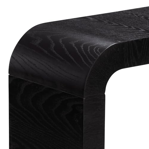 Plank+Beam Arcata Console Table, 36", Modern Console Table for Behind Couch, Contemporary Curved Entryway Table for Foyer, Living Room, Noir Plank+Beam